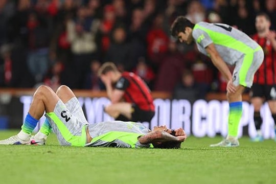 Man City hòa Bournemouth 1-1: Dấu chấm hết cho tham vọng và ngôi vương gọi tên Arsenal