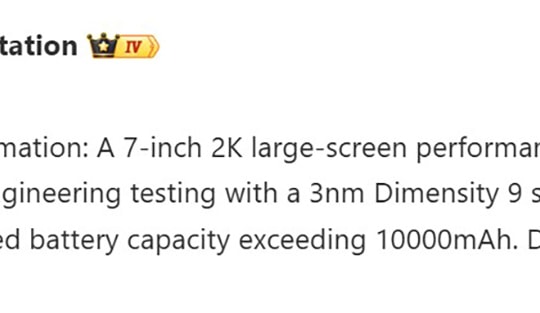 Redmi Turbo 6 Max lộ diện với pin vượt 10.000 mAh và màn hình 7 inch độ phân giải 2K