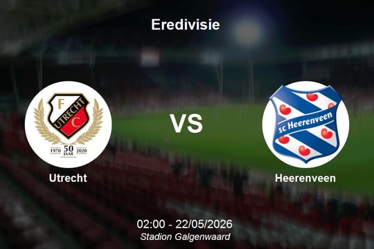Nhận định Utrecht vs Heerenveen - Eredivisie: Cuộc chiến top 6 tại Galgenwaard