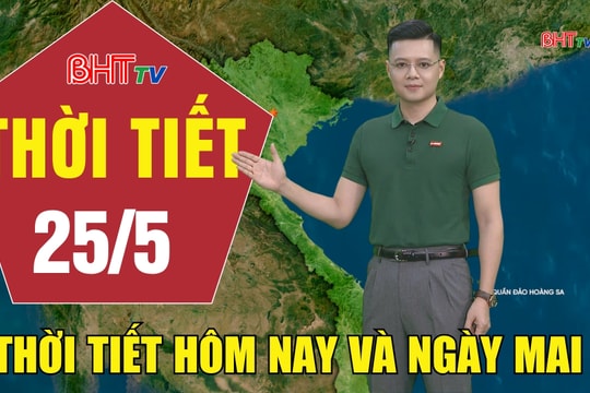 Dự báo thời tiết Hà Tĩnh đêm 24/5 ngày 25/5/2026