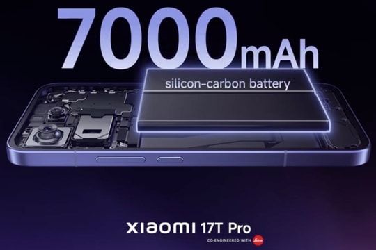 Xiaomi 17T Pro gây ấn tượng với pin 7,000 mAh và chip Dimensity 9500 mạnh mẽ nhất