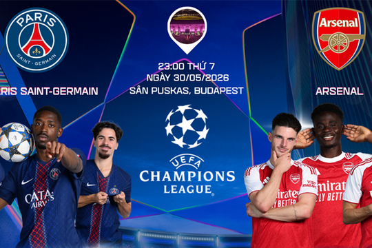 Tương quan trước trận chung kết Champions League PSG - Arsenal