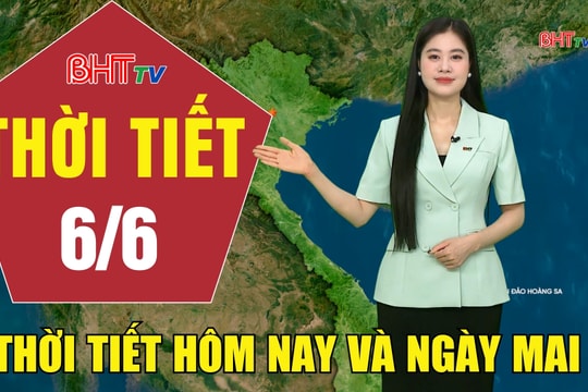 Dự báo thời tiết Hà Tĩnh đêm 5/6 ngày 6/6/2026