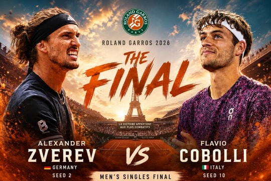 Chung kết Roland Garros 2026: Zverev quyết phá dớp hay Cobolli viết tiếp cổ tích?
