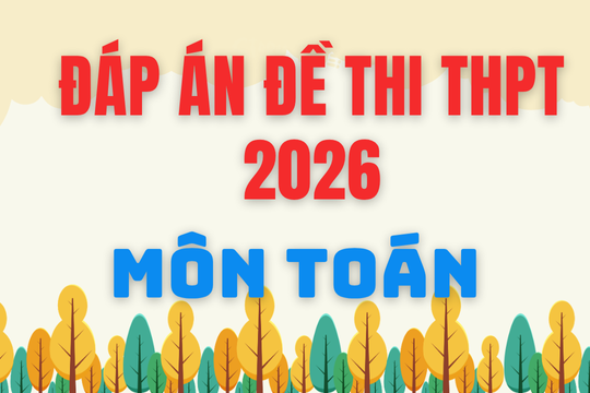 Đáp án 24 mã đề môn Toán thi tốt nghiệp THPT 2026: Cập nhật đáp án và hướng dẫn giải
