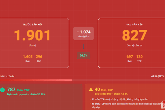 [Interactive] Thực trạng và phương án sắp xếp thôn, TDP trên địa bàn Hà Tĩnh