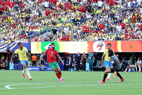 Ismael Saibari ghi bàn giúp Morocco dẫn trước Brazil tại World Cup 2026