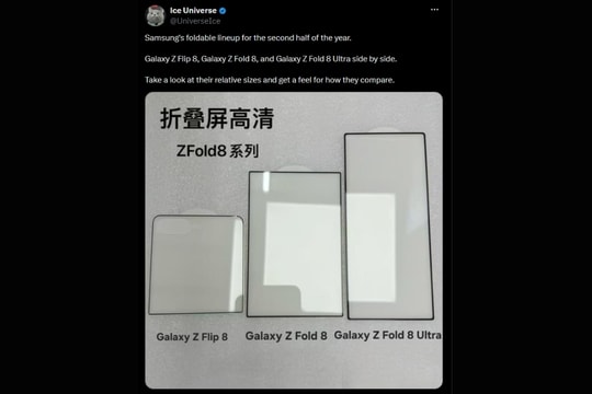 Lộ diện kính cường lực Galaxy Z Fold8 và Z Flip8: Samsung thay đổi tỉ lệ màn hình mới