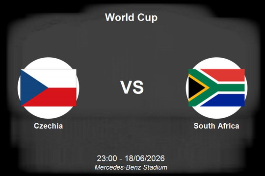 Nhận định Czechia vs South Africa - World Cup 2026: Đại diện châu Âu chiếm ưu thế