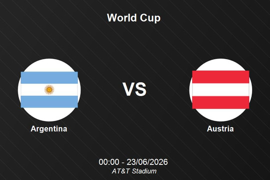 Argentina 2-0 Áo: Argentina giành chiến thắng