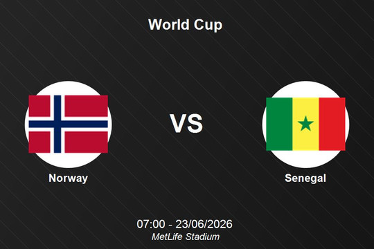 Na Uy 3-2 Senegal: Na Uy giành chiến thắng