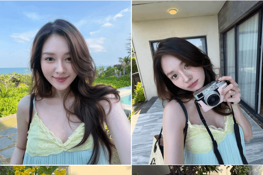 Á hậu Tường San khoe nhan sắc rạng rỡ ở tháng thứ 7 thai kỳ lần hai