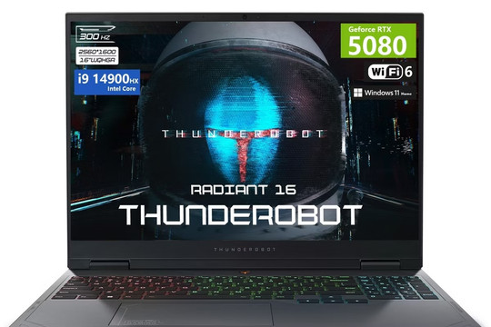 Laptop gaming Thunderobot Radiant 16 với RTX 5080 và 64GB RAM giảm giá mạnh 40%