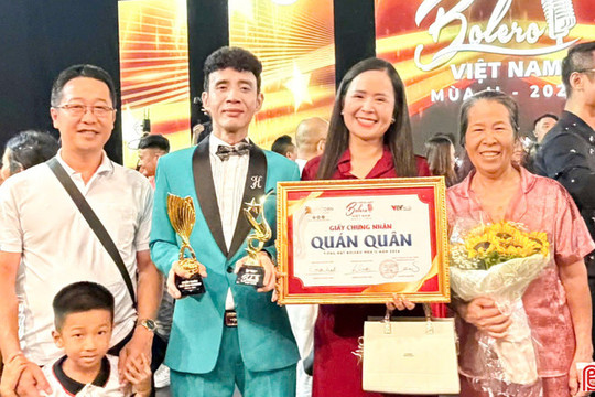 Ca sĩ người Hà Tĩnh đạt giải Quán quân Tiếng hát Bolero Việt Nam mùa 2