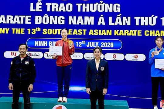 Vận động viên Hà Tĩnh giành 6 huy chương tại Giải Vô địch Karate Đông Nam Á