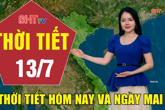 Dự báo thời tiết Hà Tĩnh đêm 12/7 ngày 13/7/2026