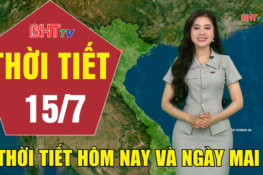 Dự báo thời tiết Hà Tĩnh đêm 14/7 ngày 15/7/2026