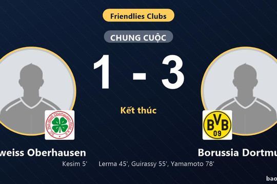 Rot-weiss Oberhausen 1-3 Borussia Dortmund: Borussia Dortmund giành chiến thắng