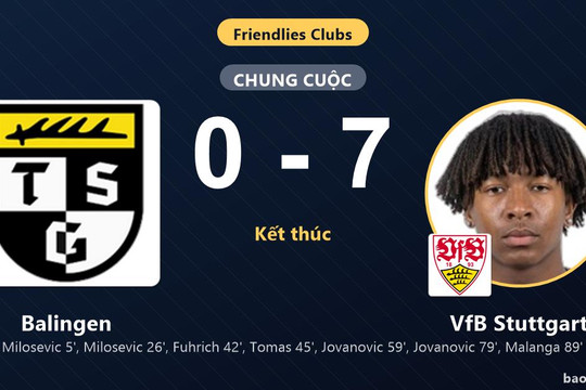Balingen 0-7 VfB Stuttgart: VfB Stuttgart giành chiến thắng