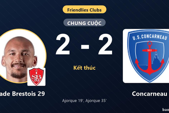 Stade Brestois 29 2-2 Concarneau: Hai đội chia điểm
