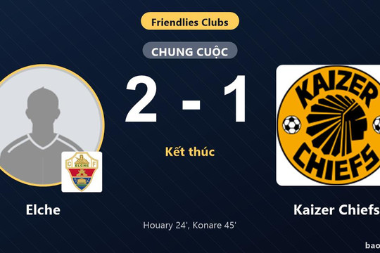 Elche 2-1 Kaizer Chiefs: Elche giành chiến thắng