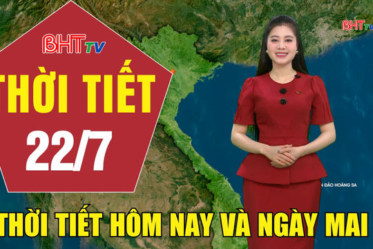 Dự báo thời tiết Hà Tĩnh đêm 21/7 ngày 22/7/2026