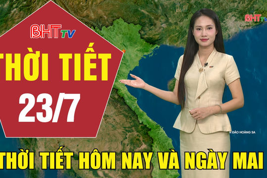 Dự báo thời tiết Hà Tĩnh đêm 22/7 ngày 23/7/2026