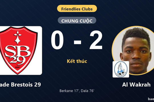 Stade Brestois 29 0-2 Al Wakrah: Al Wakrah giành chiến thắng