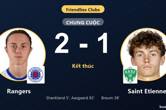 Rangers 2-1 Saint Etienne: Rangers giành chiến thắng
