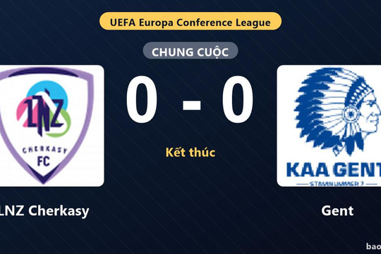 LNZ Cherkasy 0-0 Gent: Hai đội chia điểm