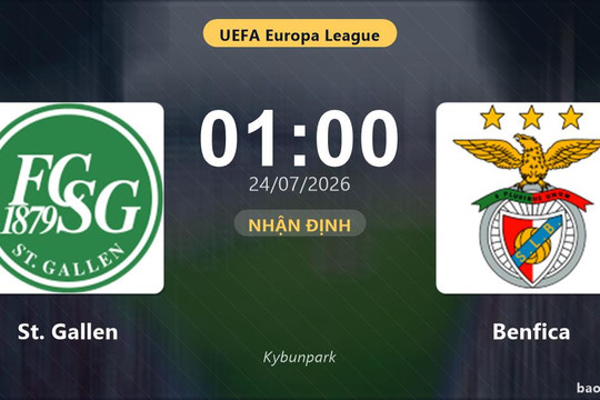St. Gallen 2-1 Benfica: St. Gallen giành chiến thắng