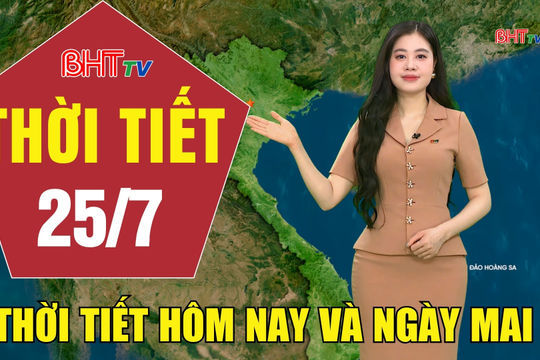 Dự báo thời tiết Hà Tĩnh đêm 24/7 ngày 25/7/2026