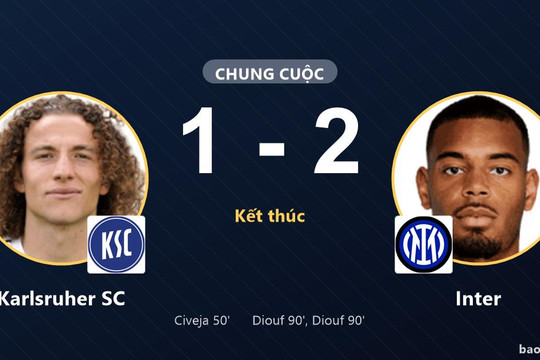 Karlsruher SC 1-2 Inter: Inter giành chiến thắng