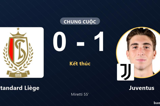 Standard Liège 0-1 Juventus: Juventus giành chiến thắng