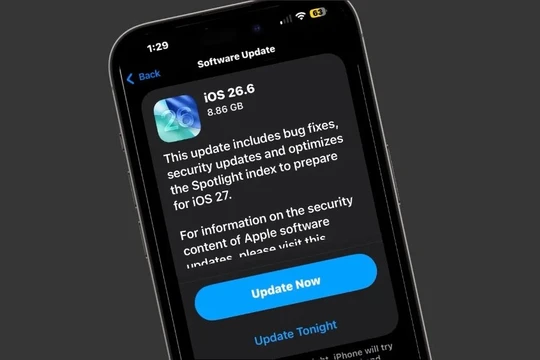 Apple phát hành bản cập nhật iOS 26.6 vá lỗ hổng nghiêm trọng và tối ưu hóa hệ thống