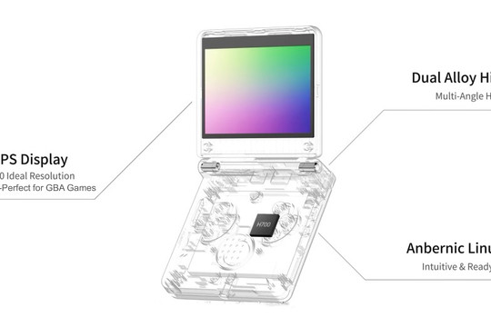 Anbernic RG SP: Máy chơi game gập chạy Linux với màn hình 3,4 inch và 30 giả lập