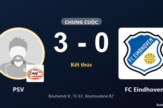 PSV 3-0 FC Eindhoven: PSV giành chiến thắng