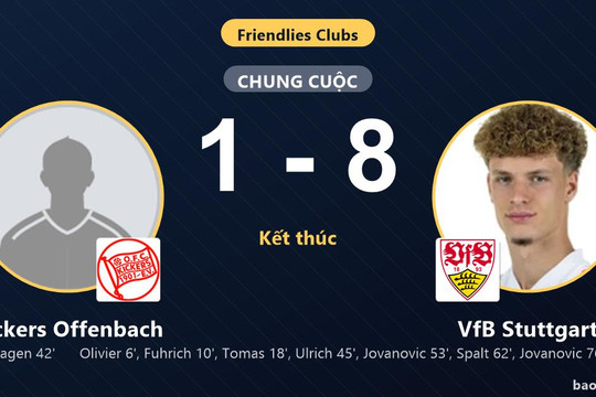 Kickers Offenbach 1-8 VfB Stuttgart: VfB Stuttgart giành chiến thắng