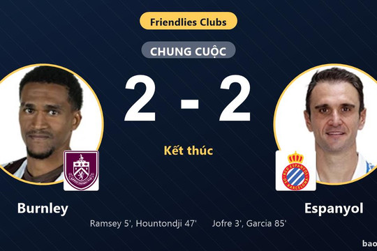 Burnley 2-2 Espanyol: Hai đội chia điểm