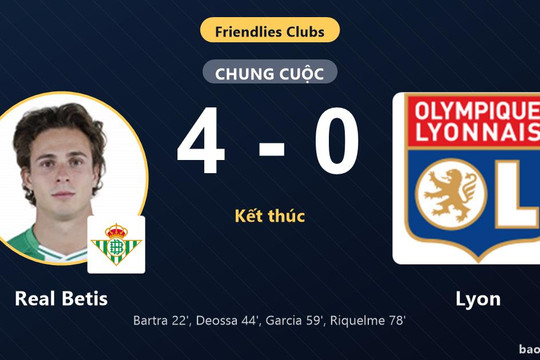 Real Betis 4-0 Lyon: Real Betis giành chiến thắng