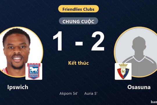 Ipswich 1-2 Osasuna: Osasuna giành chiến thắng