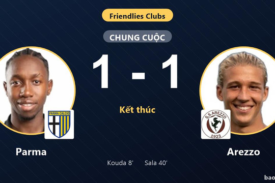 Parma 1-1 Arezzo: Hai đội chia điểm