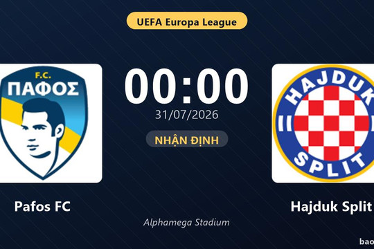 Nhận định Pafos FC vs Hajduk Split: đội hình dự kiến