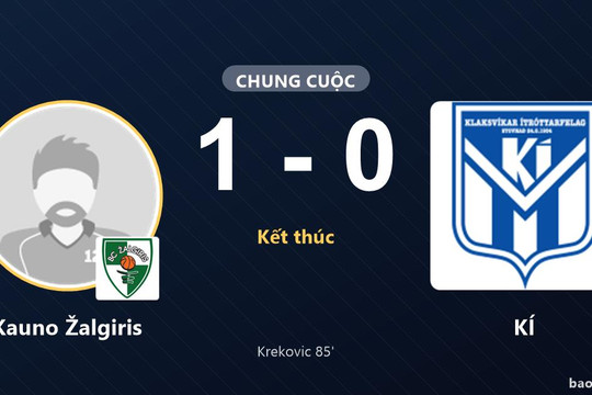 Kauno Žalgiris 1-0 KÍ: Kauno Žalgiris giành chiến thắng