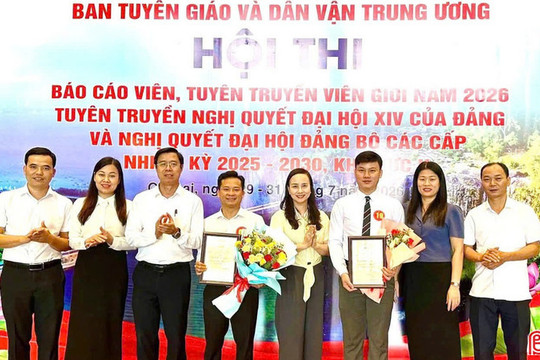 2 thí sinh Hà Tĩnh đạt giải tại Hội thi Báo cáo viên, Tuyên truyền viên giỏi khu vực II