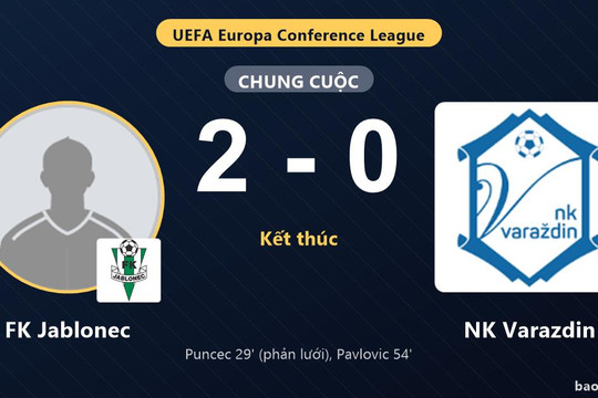 FK Jablonec 2-0 NK Varazdin: FK Jablonec giành chiến thắng