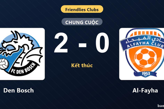 Den Bosch 2-0 Al-Fayha: Den Bosch giành chiến thắng