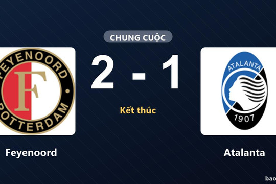Feyenoord 2-1 Atalanta: Feyenoord giành chiến thắng