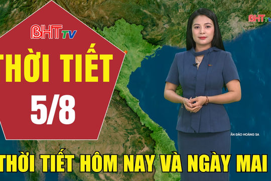 Dự báo thời tiết Hà Tĩnh đêm 4/8 ngày 5/8/2026