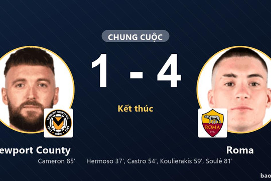 Newport County 1-4 Roma: Roma giành chiến thắng
